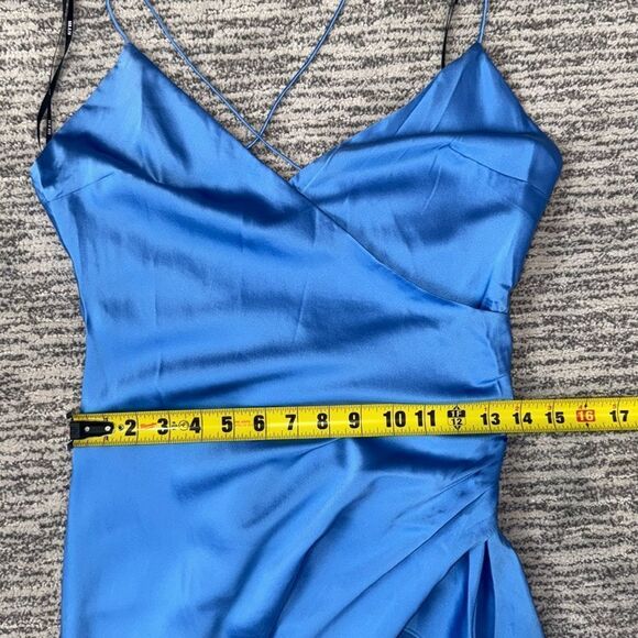 NWT Ser.O.Ya Emma Dress Marina Blue Medium Silk Revolve - Picture 9 of 15